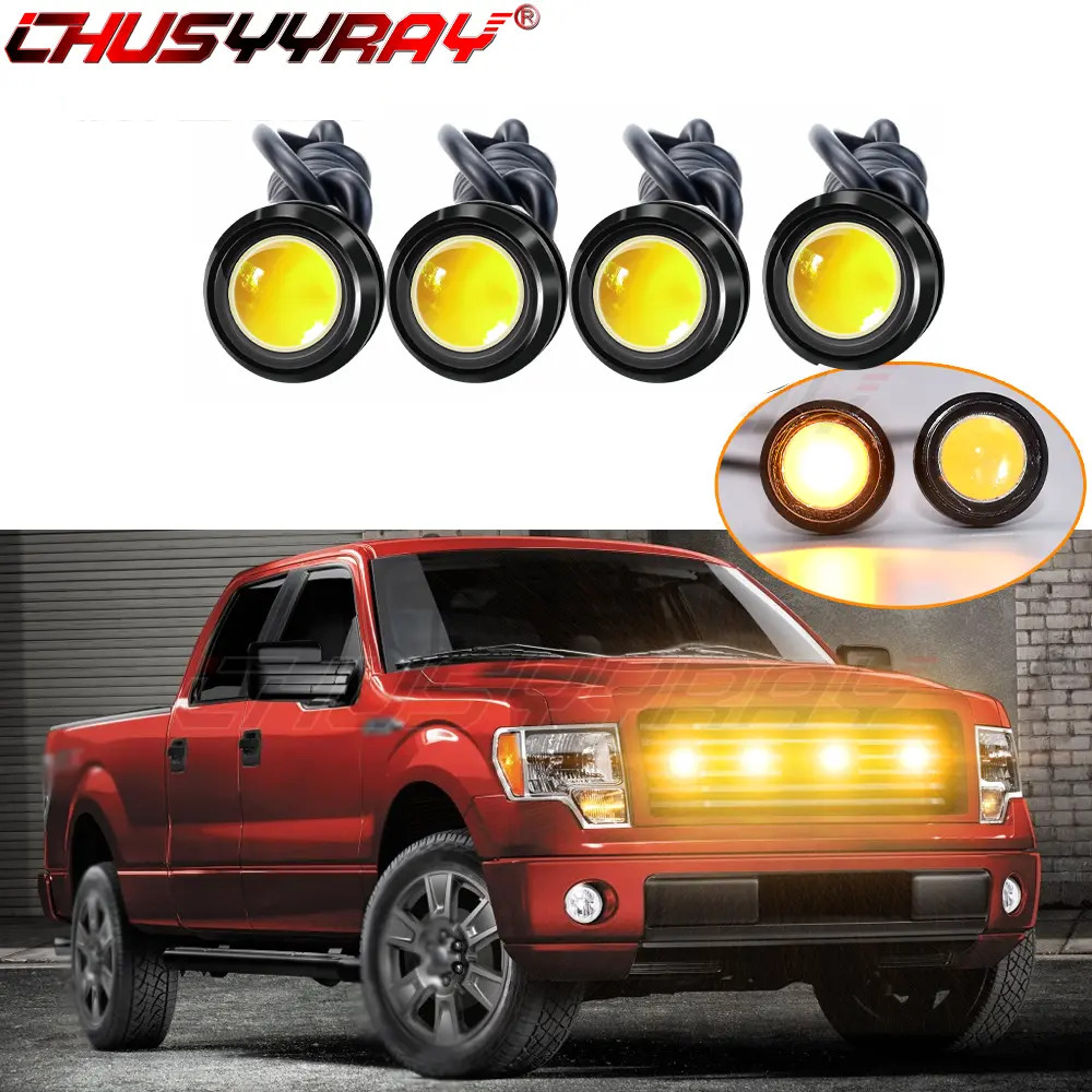 Raptor SVT Style Amber Front Grille Mark light For Dodge RAM 1500 2500 3500 4500
