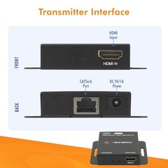 J-Tech Digital HDMI Extender Over Single Ethernet Cat5e/6/7 1080P Up to 1080P…