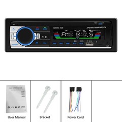 Single 1 DIN Car Stereo Radio MP3 Player Head Unit Audio Receiver BT FM AUX USB
