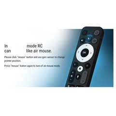 Remote Controller with Voice Activation and Motion Sensing for Ugoos TOX1 TOX3