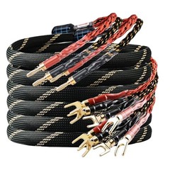 9 AWG Audiophile Speaker Cable 2 Banana to 4 Spades 8.2ft