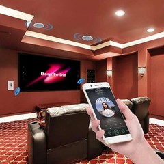 Herdio 5.25″ 300W Home Store In Ceiling Speakers+Wall Mount Bluetooth Amplifier