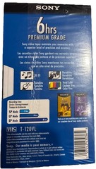 Sony T120VRH Premium Grade 6 Hr VHS Video Tape—NEW & SEALED—SHIPS IN 24 HOURS—