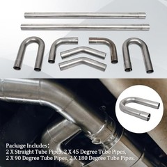 409 Steel Heavy Duty 2.25 Inch DIY Custom Mandrel Exhaust Pipe Tube Pipe, 48