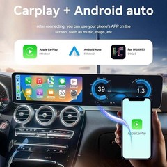 Car Radio Wireless Android Auto CarPlay 128GB For 2019 Mercedes-Benz GLC C-Class