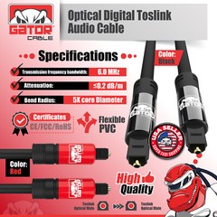 Toslink Optical Cable Digital Audio Sound Fiber Optic SPDIF Cord Wire Dolby DTS