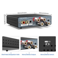 AIYIMA A07 MAX TPA3255 Audio Power Amplifier 300Wx2 Stereo 600W Mono PBTL