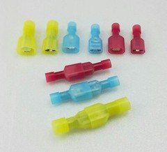 (150) Male Female Insulated Wire Terminal Spade Crimp Connector Set 10-22 Gauge