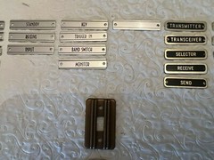 NOS Antique, Vintage Home Brew Radio Escutcheon, Metal Name Plates & Dials