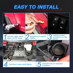 1Set Plug and Play Turn Signal Horn Street Legal Kit For Polaris Can-Am Kawasaki