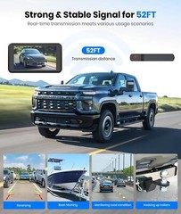 AUTO-VOX Solar3APlus Rechargeable Wireless Backup Camera Support Dual Channels