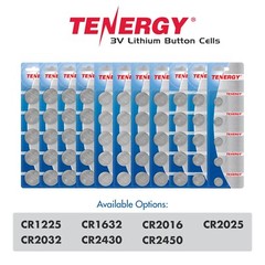 Tenergy Button Cell Lithium CR1225 CR2032 CR2025 CR2430 CR2450 CR1632 CR2016 LOT