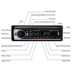 Bluetooth Car Stereo Audio In-Dash FM Aux Input Receiver SD USB MP3 Radio Player