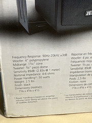 NEW-OPEN BOX JENSEN Set (2) JS43 4″ 3Way Speakers Indoor/Outdoor Complete A+