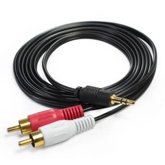 1m 3.5mm Jack Aux to 2 RCA Audio Video Cable Stereo Y Splitter Cable AV Adapter