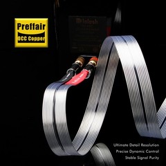 Silver plated OCC flat HiFi Speaker BI-wire Cable with carbon fiber Banana Plug