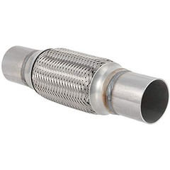 4 Pack 2 x 6 Inches Stainless Steel Heavy Duty Exhaust Flex Pipe, Double Braid