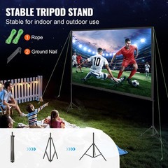 VEVOR Projector Screen with Stand 120/100/150 inch 16:9 4K 1080 HD Movie Screen