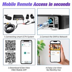 H.265+ Hybrid 5 IN 1 8CH DVR 1080P Security Recorder Built-in 2TB Hard Disk