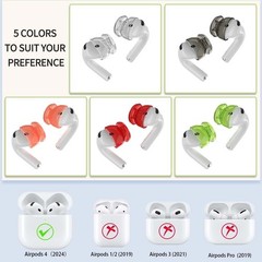 [5 Pairs] Ear Tips Cover for Airpods 4 Earbuds (2024), Soft Silicone Earbuds Cov