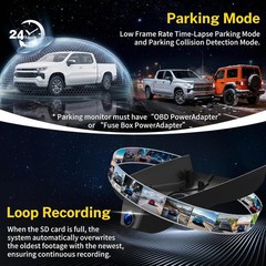 4K Dash Cam Chevy Silverado 1500 2022-2026, 2500 HD/3500 HD 2024-2026 Camera GPS