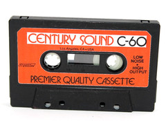 Single Century Sound C-60 cassette tape Los Angeles California U.S.A. blk/orang
