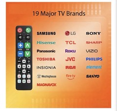 Big Button Universal TV Remote Simple Easy to Use, Works With Major TV Brands