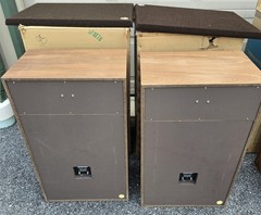(2) Vintage Radio Shack Realistic 3-way 160w Mach One 40-2024A Speaker w/ Box #1