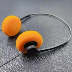Retro Over Ear Headphones Vintage Wired 3.5mm Headset Adjustable Headband Black