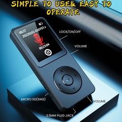 128GB Bluetooth 5.0 MP4 Player Lossless Music FM Radio Recorder Sports PortablB4