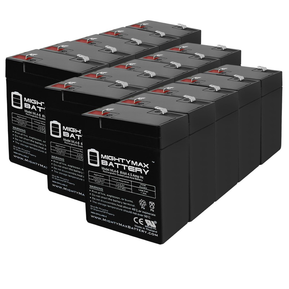 Mighty Max ML4-6 – 6 VOLT 4.5 AH SLA BATTERY – 15 PACK