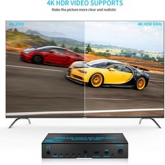 3 In 1 Out 4K HDMI2.0b Switcher Switch 3×1 W/ Audio Extractor HDCP2.2 For PS4 TV