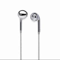 🇺🇸 Chrome Silver Wired Earphones Earbuds w/ Mic & Volume Control USB C port 💿