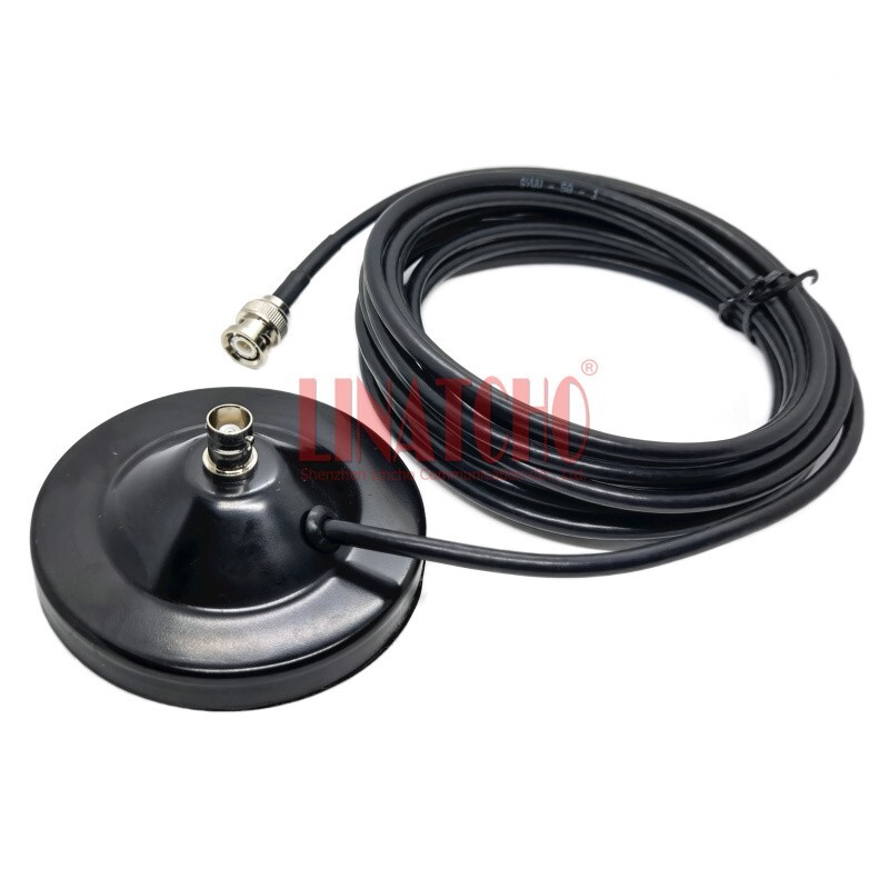 BNC Female Jack Socket Antenna Magnetic Base 90MM Diameter RG58U Cable BNC male