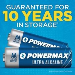100 Count AA Alkaline Batteries Long Shelf Life 10 for Household Use