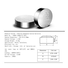 100X 377 L626 AG4 Watches Batteries V377 177 SR626SW SR66 1.5V Button Cell