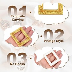 uxcell 10pcs Vintage Resin Picture Frames, Mini Tiny 1.5 x 1.2 inch, Gold