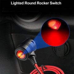 12-24V Fused LED Car Cigarette Lighter Plug Socket Cable Adapter w/ Switch Lot