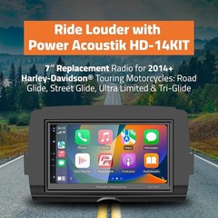Power Acoustik HD-14KIT Harley Davidson 7 Inch Apple CarPlay Android Plug + Play