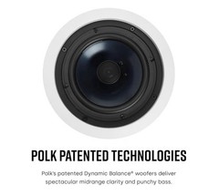 Polk Audio RC60i 6.5″ 2-Way In-Ceiling / In Wall Speakers, Sealed, 2-Pack