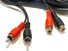 12ft. 2 x Male to Female RCA Stereo Phono Extension Cable for Auxiliary Input