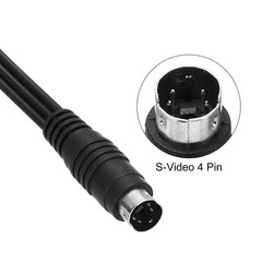 S Video Cable 5ft 4 Pins S-Video Male to 3 RCA Male Composite Converter