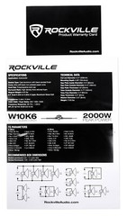 (2) Rockville W10K6D2 V2 10″ 4000 Watt Car Audio Subwoofers Dual 2-Ohm Subs