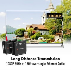J-Tech Digital HDMI Extender Over Single Ethernet Cat5e/6/7 1080P Up to 1080P…