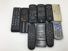 Lot of 10 Variety Remote Controls,TV,Sanyo,Emerson,Unbranded,Untested