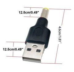 2x USB 2.0 A Male To 4.0×1.7mm Male Plug 5V DC Power Supply Adapter Connector