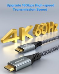 4K Mini HDMI to Mini HDMI Cable 3.3FT, HDMI Mini Cable 4K60Hz, 2K120Hz, 1080P…
