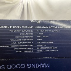 AudioControl Matrix Plus 6-Channel High-Gain Active Line Driver