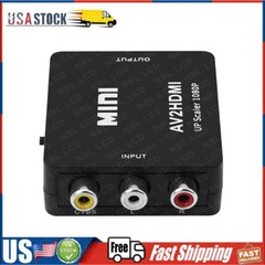 New RCA AV to HDMI HD Converter Composite CVBS Audio Video Adapter Wii NES SNES