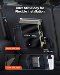 VEVOR Monoblock Car Amplifier Class D Subwoofer Amplifier 400W RMS 1/2/4 Ohm